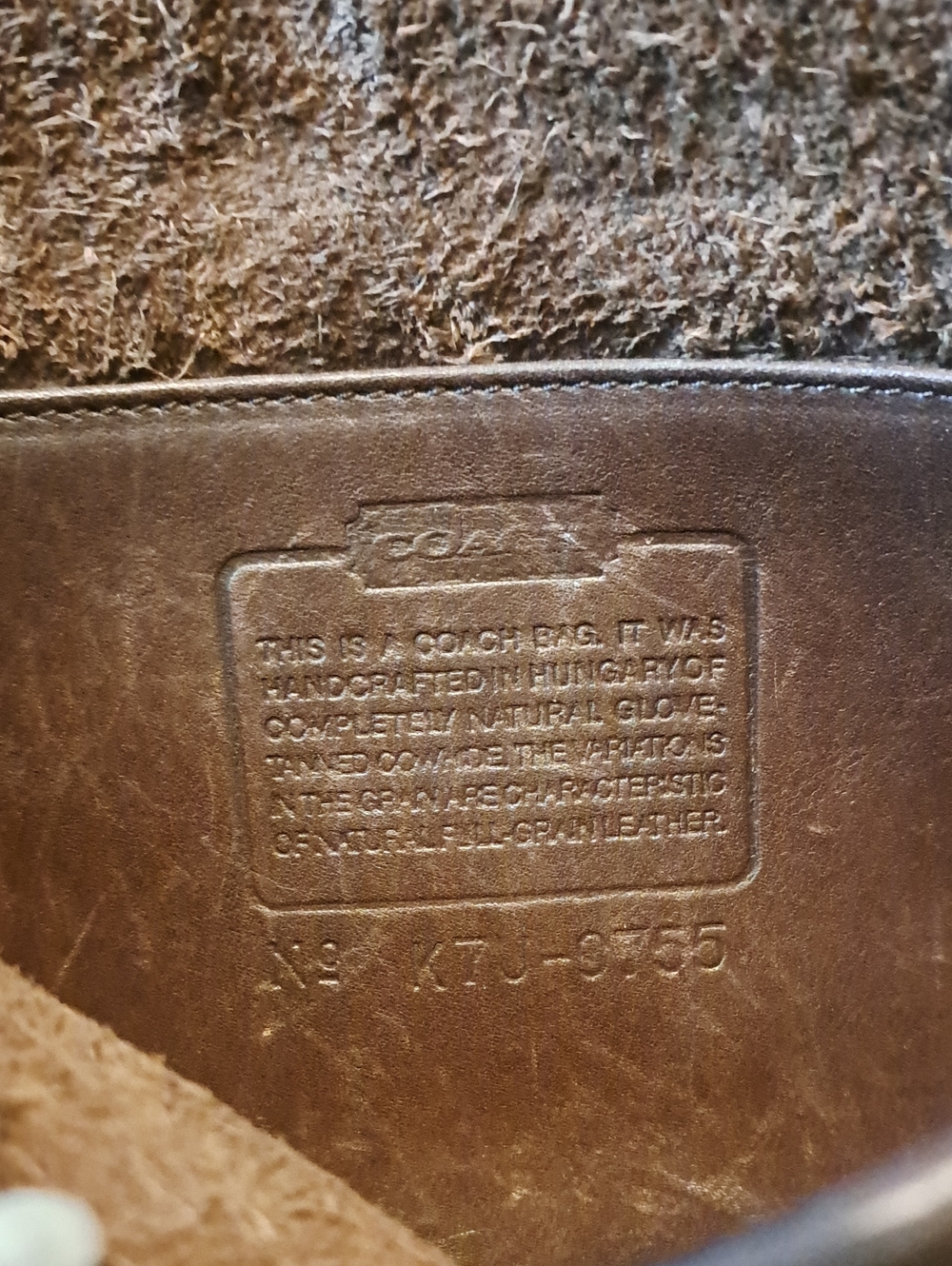 Coach #9755 Brown Leather Crossbody Bag VTG 1980s-1994 - Picture 9 of 12